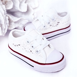 Tênis infantil com renda, branco 1 Tênis infantil com renda, branco 1