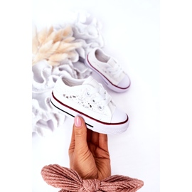 Tênis infantil com renda, branco 3