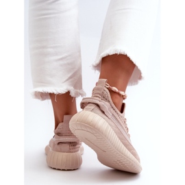 Calçado esportivo feminino slip-on em tecido, rosa Nelmarie 1