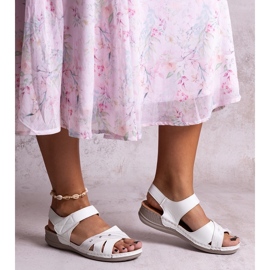 Sandálias plataforma Nural brancas branco 1