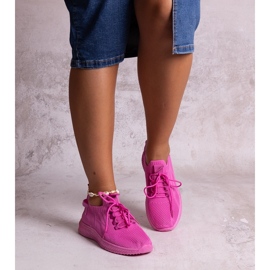 Tênis esportivo Khitam rosa escuro 1