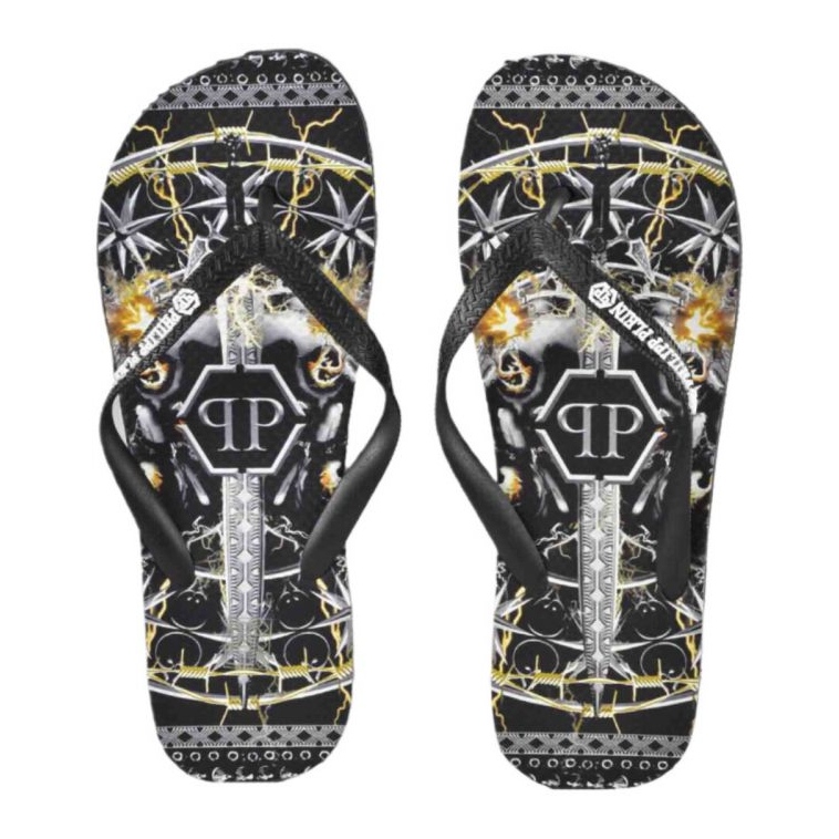 Chinelos masculinos Philipp Plein M IMPS901 preto 1
