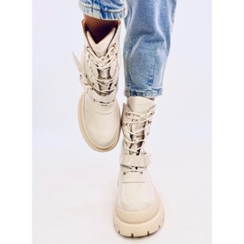 Botas militares Jens Beige envernizadas bege 1