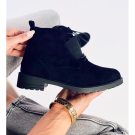 Botas amarradas Anja Black preto 1