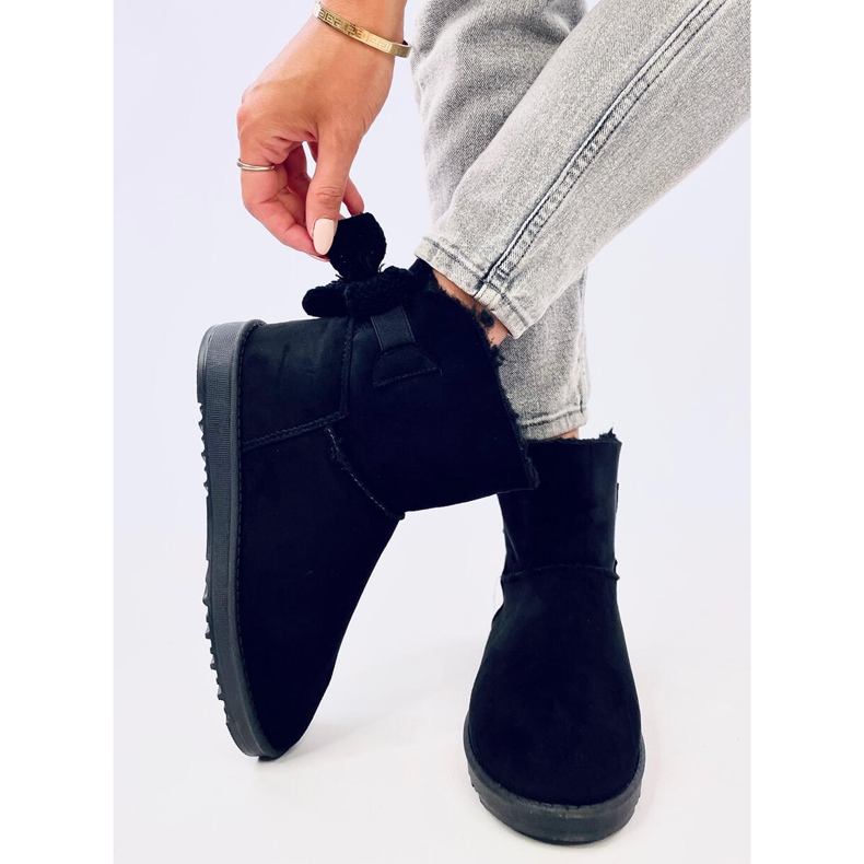 Emusy com laço de lã Kelly Black preto 1