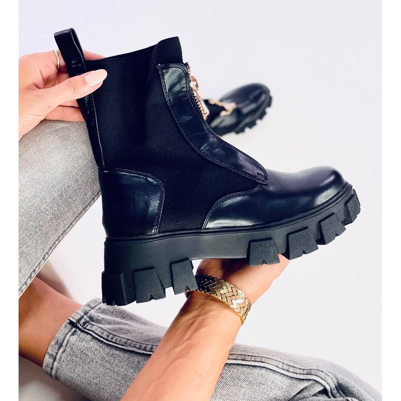 Botas com cano alto Ragna Black preto 1 Botas com cano alto Ragna Black preto 1