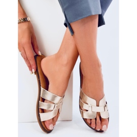 Chinelos femininos Charnes Gold dourado 1