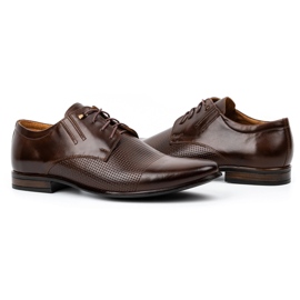 Sapatos formais de homem em pele 482 castanho escuro marrom 6