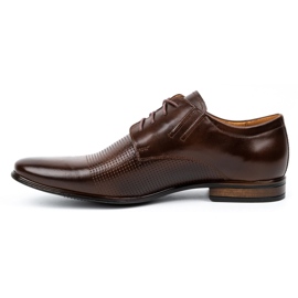 Sapatos formais de homem em pele 482 castanho escuro marrom 1