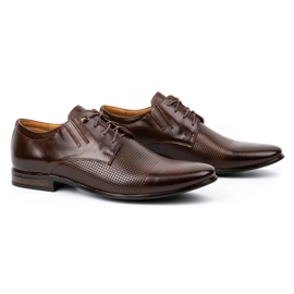 Sapatos formais de homem em pele 482 castanho escuro marrom 2