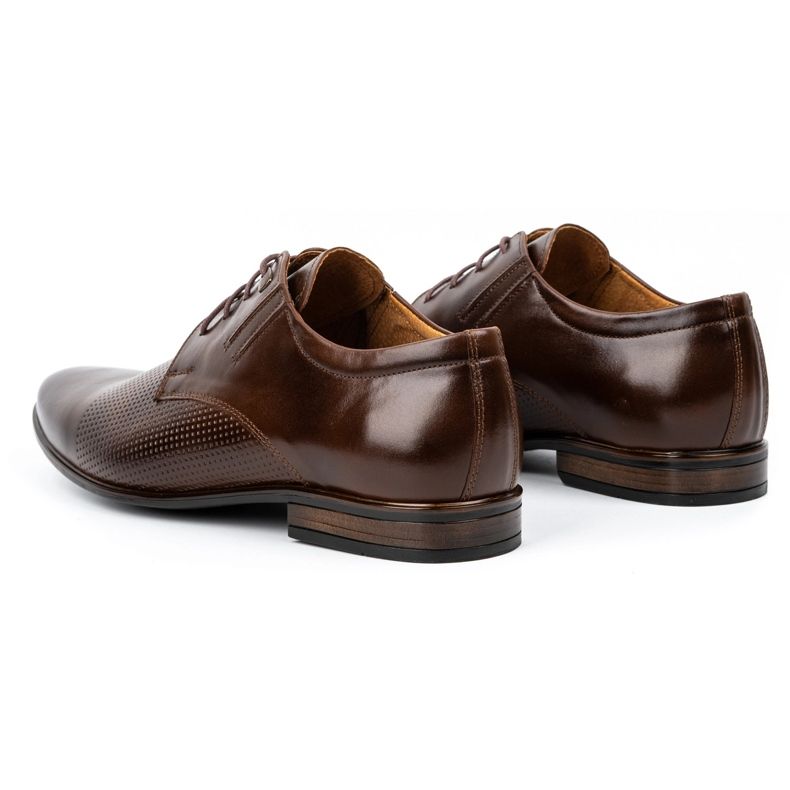 Sapatos formais de homem em pele 482 castanho escuro marrom 5