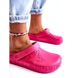 Chinelos leves femininos Kroks Big Star II275007 Fuchsia rosa 3