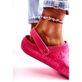 Chinelos leves femininos Kroks Big Star II275007 Fuchsia rosa 4