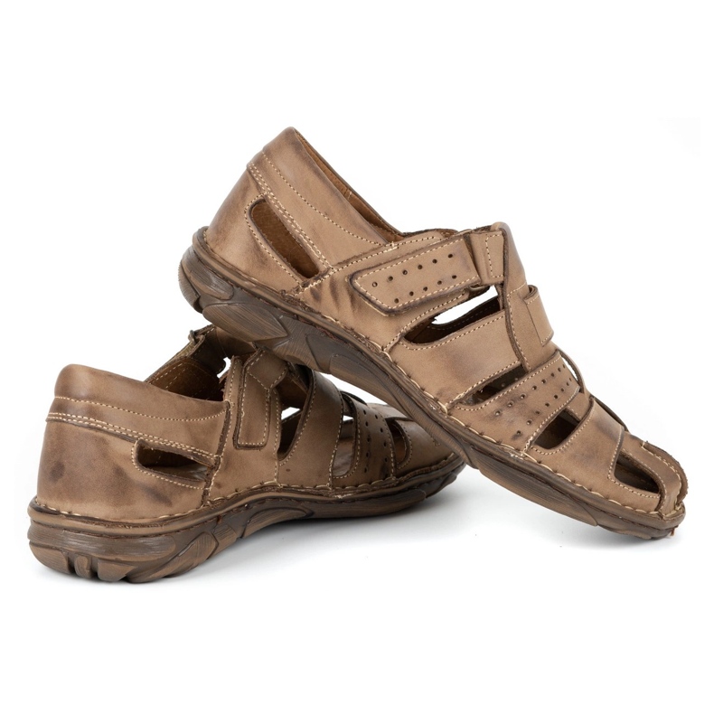 Olivier Sandálias masculinas 467 castanhas marrom 2