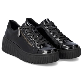 Sapatos de cunha pretos Rieker W N2501-00 1