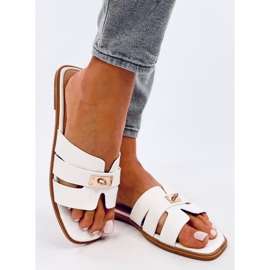 Chinelos femininos Daudi White branco 2