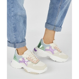 Seastar Tênis femininos multicoloridos bege 2