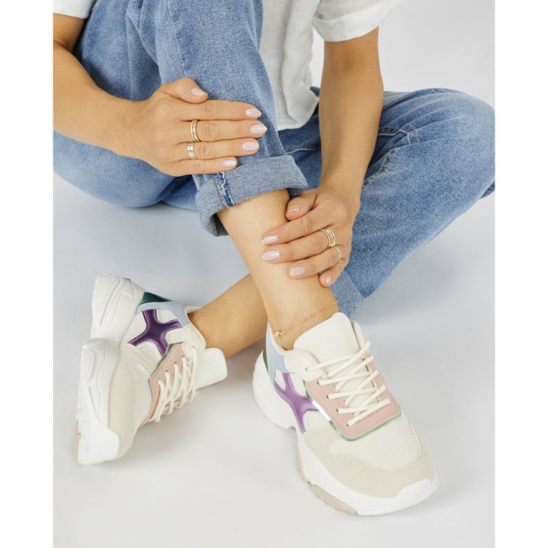 Seastar Tênis femininos multicoloridos bege 1