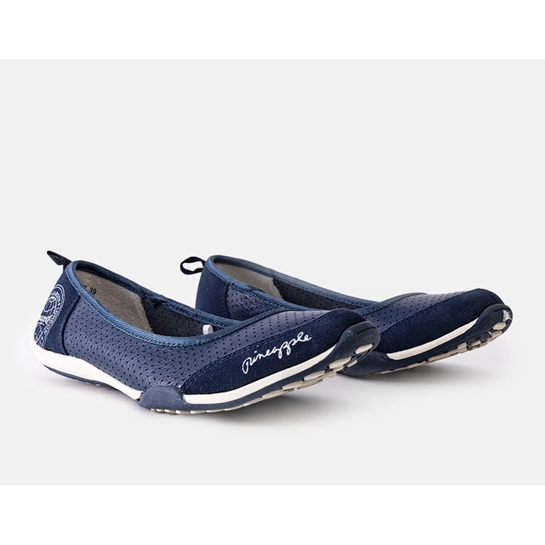 Sapatilhas de couro Wascana azul marinho 1