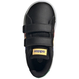 Sapatos Adidas Grand Court Lifestyle Hook e Loop HP8918 preto 1