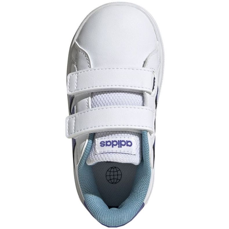 Sapatos Adidas Grand Court Lifestyle Hook e Loop HP8919 branco 1