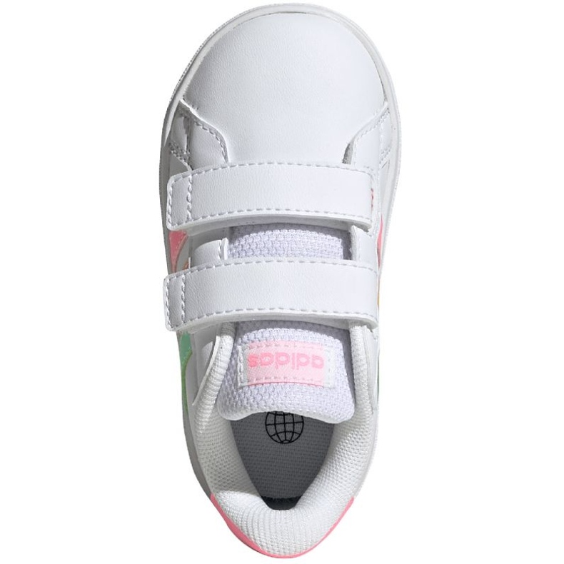 Sapatos Adidas Grand Court Lifestyle Hook e Loop HP8917 branco 1
