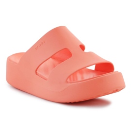 Chinelos Crocs Getaway Platform H-Strap 209409-84F laranja 1 Chinelos Crocs Getaway Platform H-Strap 209409-84F laranja 1