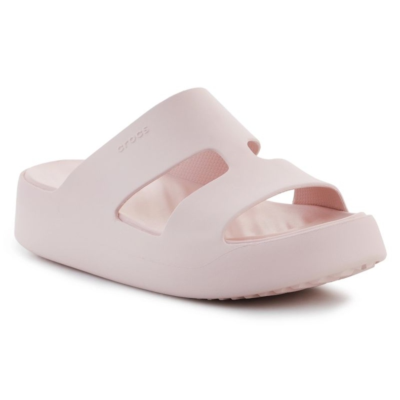Chinelos Crocs Getaway Platform H-Strap 209409-6UR bege 1 Chinelos Crocs Getaway Platform H-Strap 209409-6UR bege 1