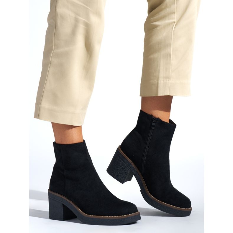 Botins femininos negros preto 1