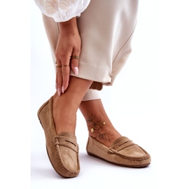 Mocassins Femininos de Camurça Marrom Lenvie castanho 4