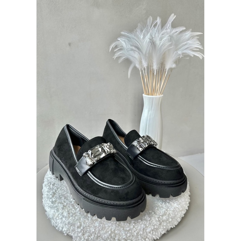 Mocassins femininos com alça decorativa preto Nancille preto 2