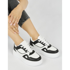 Calçados esportivos plataforma femininos negros preto 1