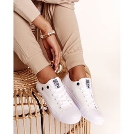 Tênis feminino clássico baixo Big Star AA274010 branco 2