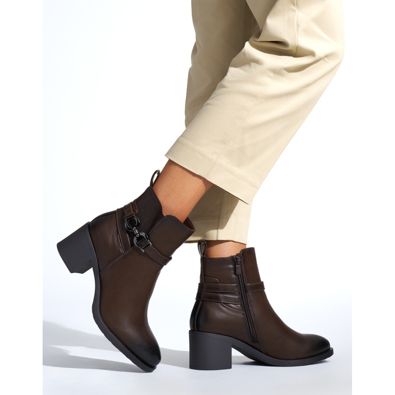 Botins femininos castanhos marrom 2