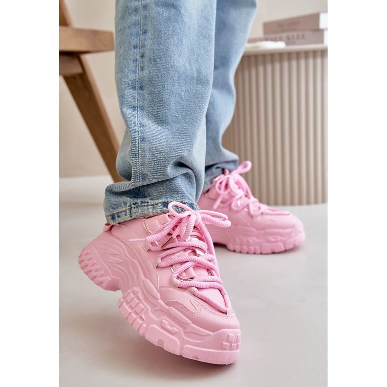 Tênis feminino com sola robusta, rosa Nevela 2 Tênis feminino com sola robusta, rosa Nevela 2