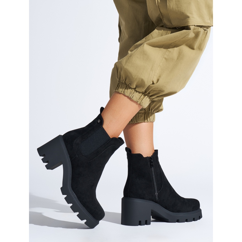 Botins femininos negros preto 2