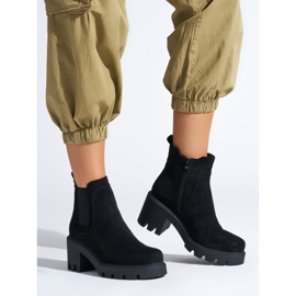 Botins femininos negros preto 1