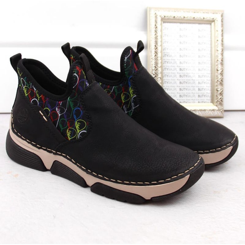 Confortável Rieker 45957-00 W RKR697 preto 2