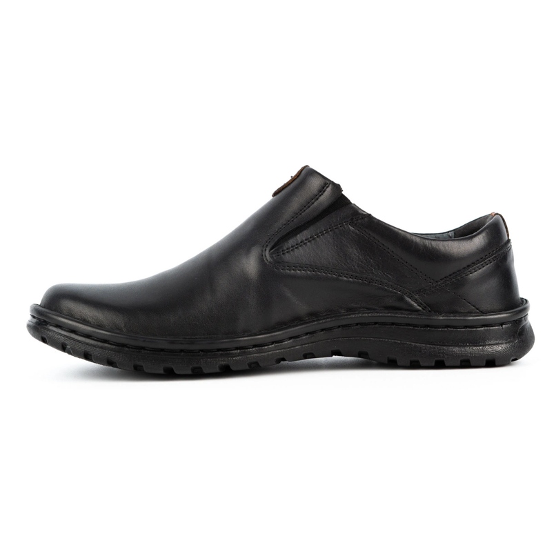 Kampol Sapatos slip-on de homem em pele 12KAM preto 1