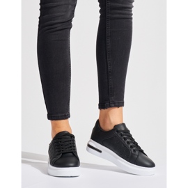 Sapatos esportivos de plataforma preta preto 1