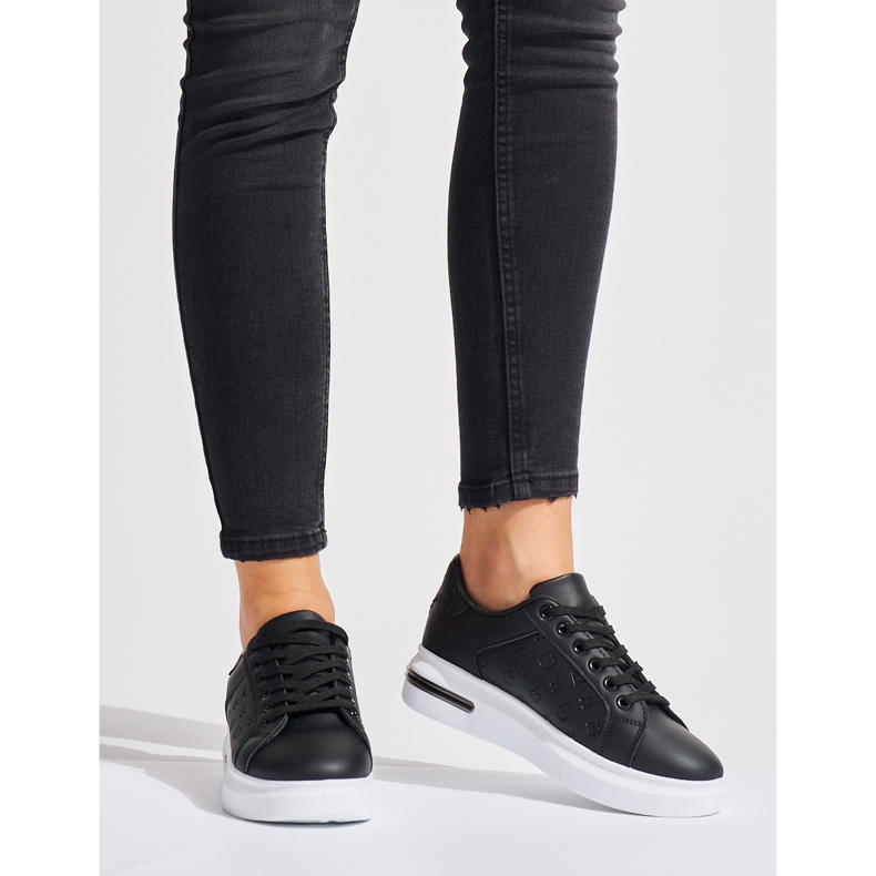 Sapatos esportivos de plataforma preta preto 1