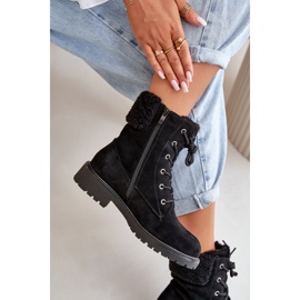 Botas de trabalho isoladas femininas com zíper pretas Mivael preto 2