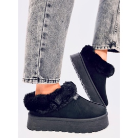 Yogi Botas curtas de neve pretas com pele preto 1 Yogi Botas curtas de neve pretas com pele preto 1