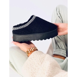 Botas curtas de neve com pele de carneiro Lamb Black preto 1