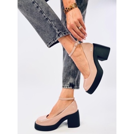 Sapatos de salto largo Termet Khaki bege 2