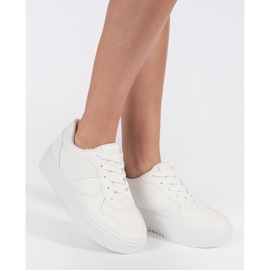 Calçado desportivo plataforma feminino branco 1