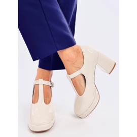 Bombas de plataforma Moreton Bege 1