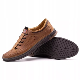 Polbut Sapatos masculinos de couro K22P camelo castanho 1