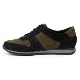 WASAK Tênis masculino de couro 0234W, preto e verde 1