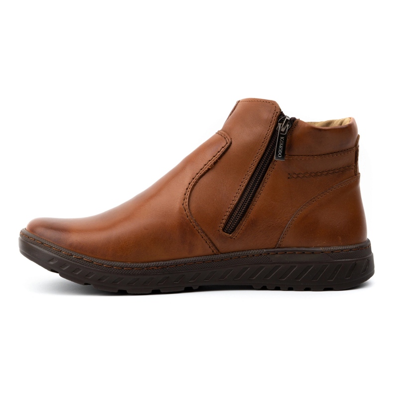 KOMODO Botas Chelsea largas de inverno masculinas, botas de couro, 925K, marrom 1